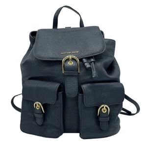 Michael Kors Cooper Large Flap Pebble Leather Backpack/Bag.